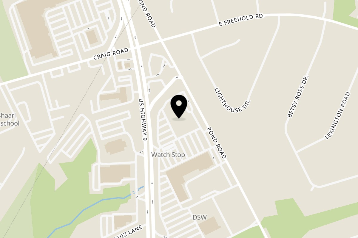 Map showing the location of King's Chinese on 4345 U.S. 9 in Freehold